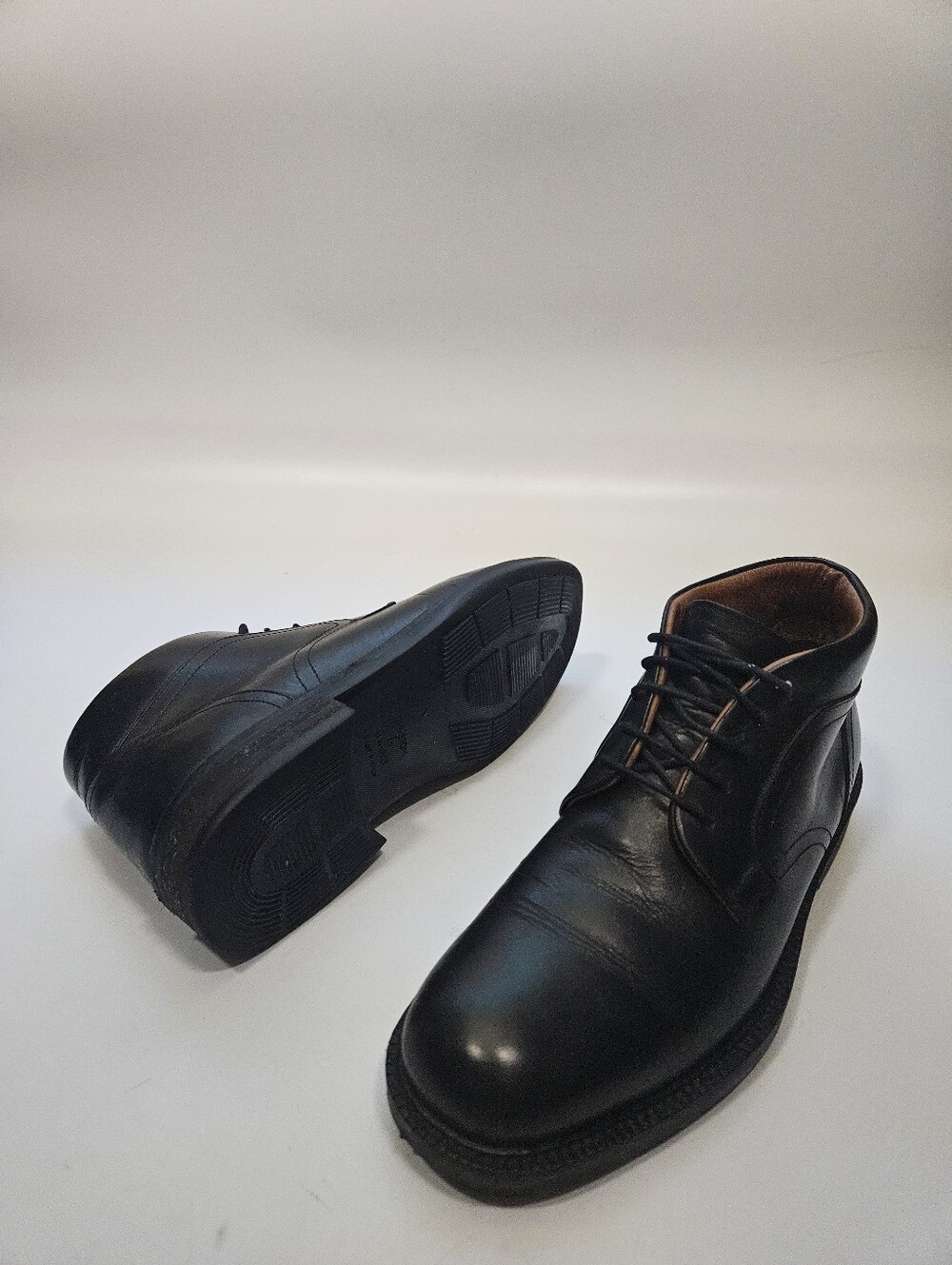 Johnston & Murphy Passport Ankle Boots Black Leather Made In Italy Men’s Sz 11M